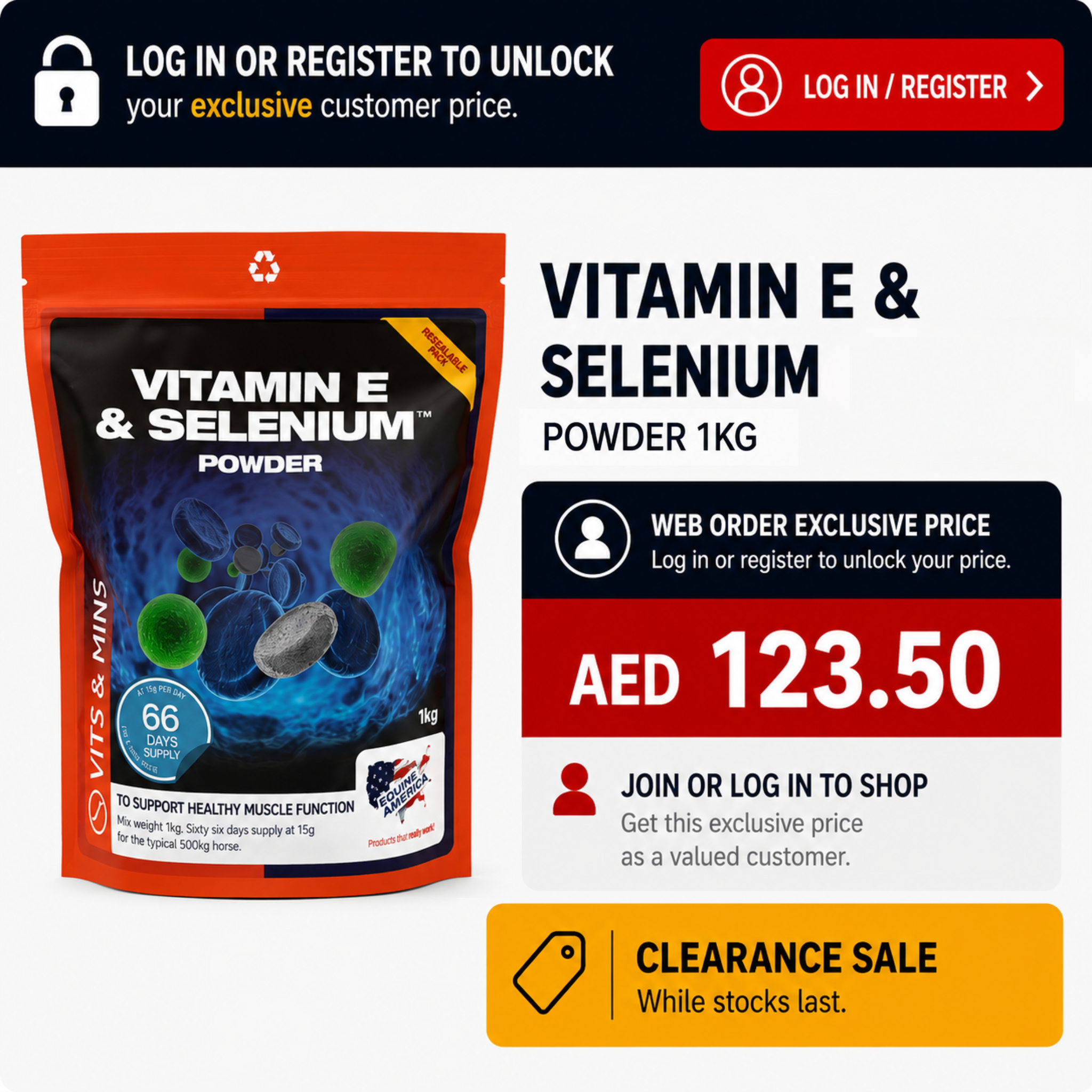 VITAMIN E & SELENIUM 1kg